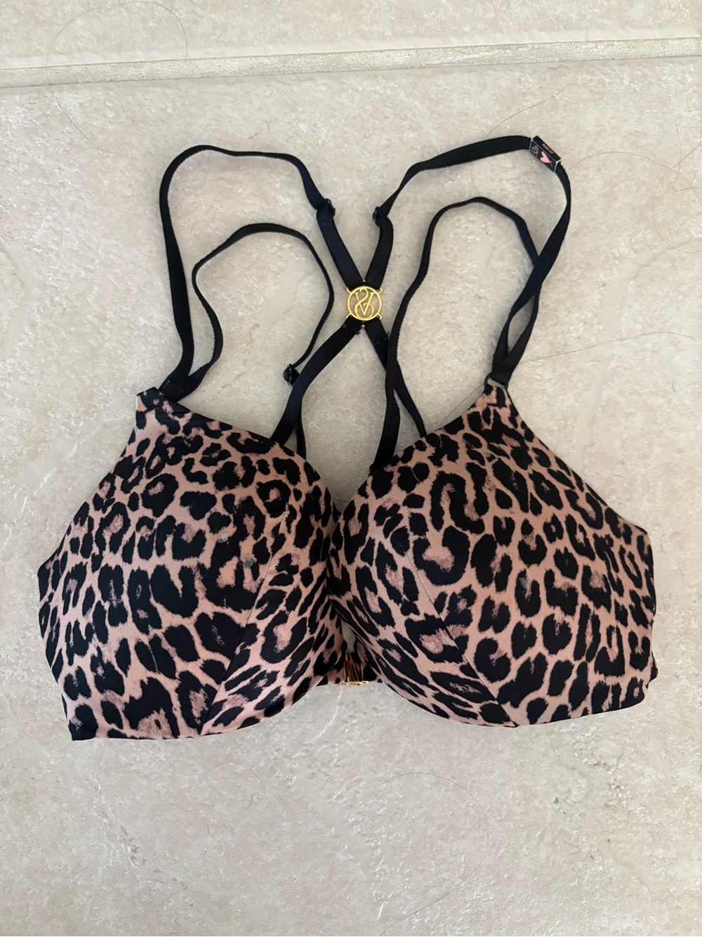 NWOT Victoria’s Secret “So Obsessed” Leopard Print Push Up Bra - 32D